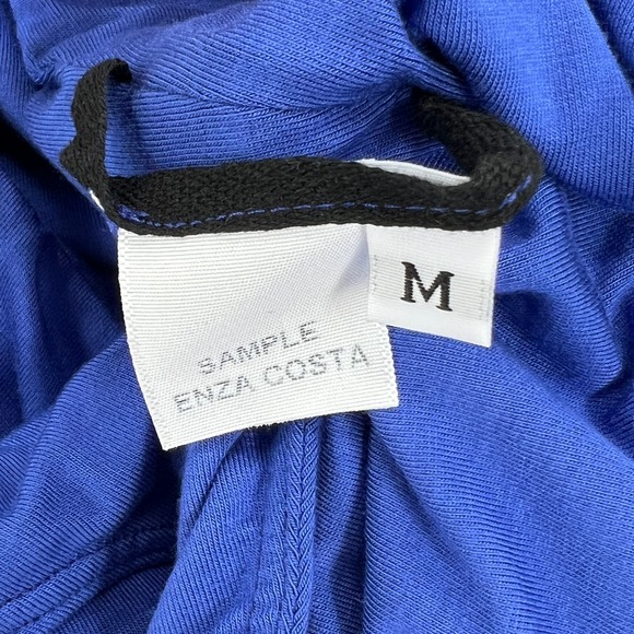 ENZA COSTA Bodysuit Womens Medium Blue Twist Open Back Tank Cami Tank Top NEW - Picture 10 of 14